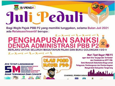 Program Juli Peduli, Bapenda Kabupaten Tangerang Hapus Sanksi Administrasi PBB P2