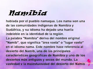 ▷ Significado del nombre Namibia
