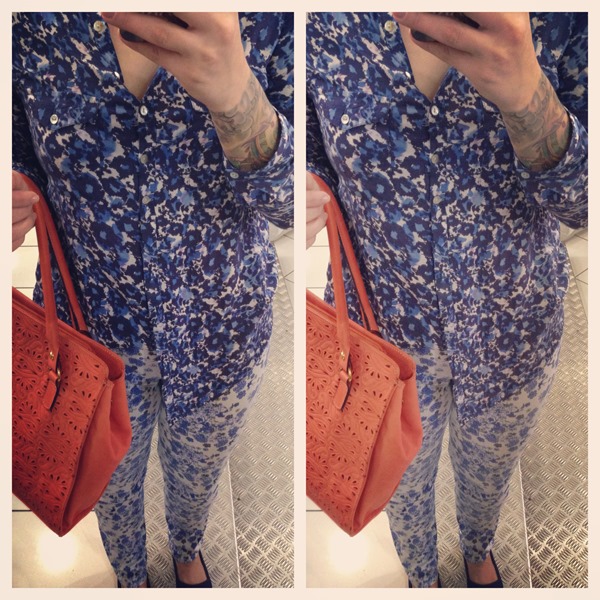 look mix de estampas azul alpargata e bolsa laranja (3) look mix de estampas azul alpargata e bolsa laranja (3)