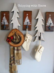 Chipping with Charm: Tree Hooks using Old Sign Stencils...www.chippingwithcharm.blogspot.com