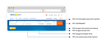 Cari Rute Penerbangan Anda tiket.com