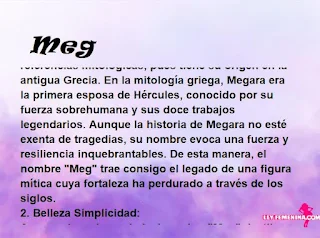 ▷ Significado del nombre Meg