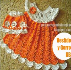 Vestido tejido para niña