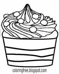 Clipart almond fudge mocha cupcake coloring drawing ideas for teens with real nut pieces fudge swirl