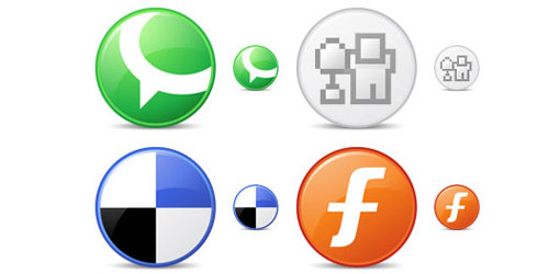 circle social bookmark icon