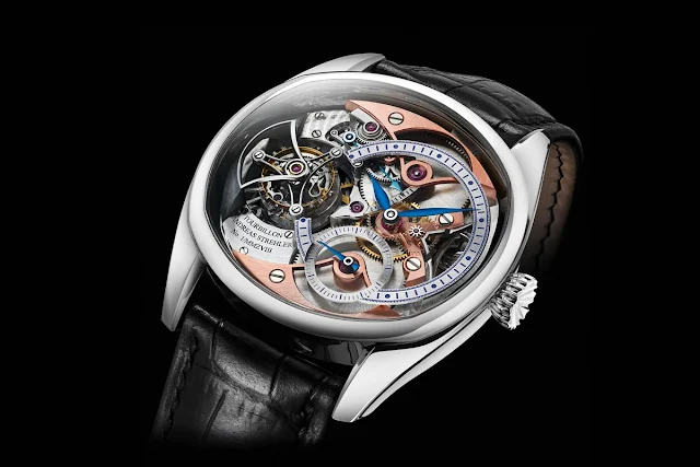 The Andreas Strehler Trans-axial Remontoir Tourbillon in platinum