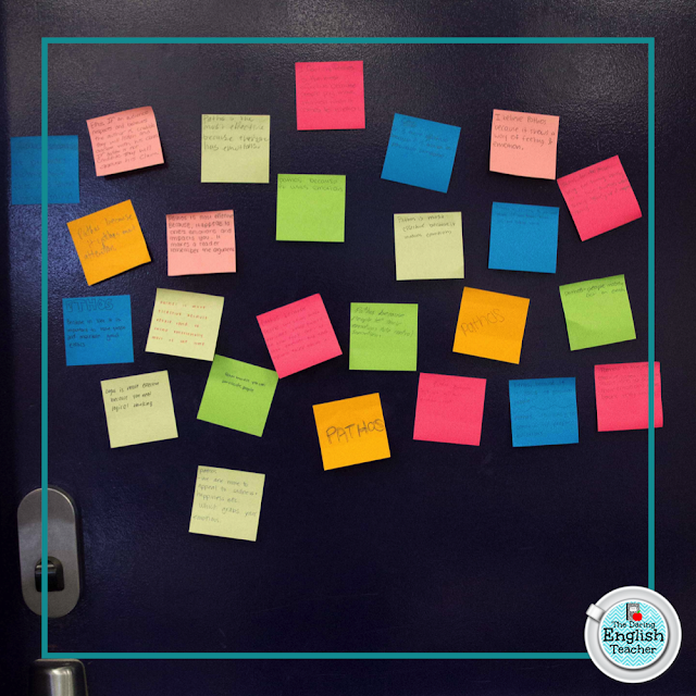 7 Ways to teach secondary ELA with sticky notes