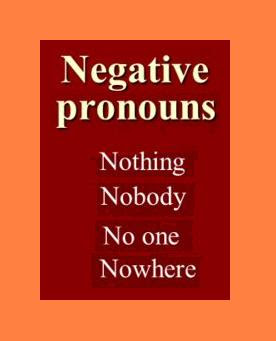 Negative pronouns in English