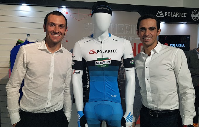 Alberto Contador e Ivan Basso presentaron el nuevo maillot del Polartec - Kometa en Londres