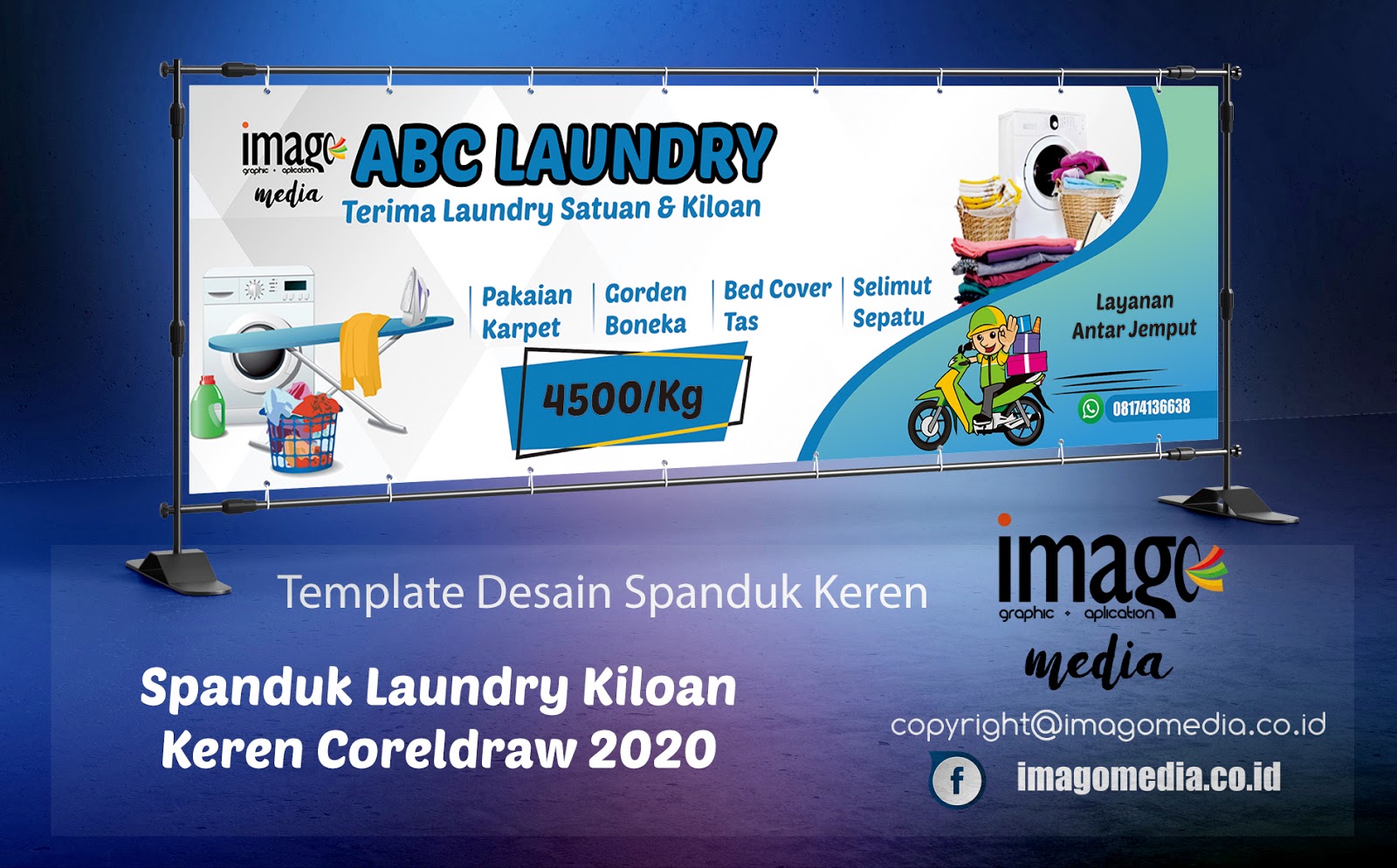  Desain Spanduk Laundry  Kiloan Keren Coreldraw 2020 Imago 