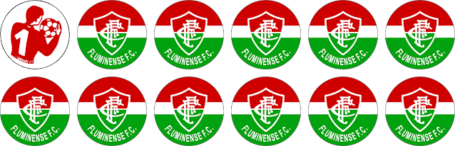 FLUMINENSE CANINDÉ-RJ ESCUDO BOTÃO ARTE BOTÃO TIME BOTÃO GULIVER ESCUDINHOS BOTÃO GULIVER