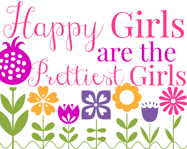 happy girls printable