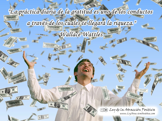 Wallpaper Gratis de Ley de Atracción con Cita de Wallace Wattles sobre Dinero