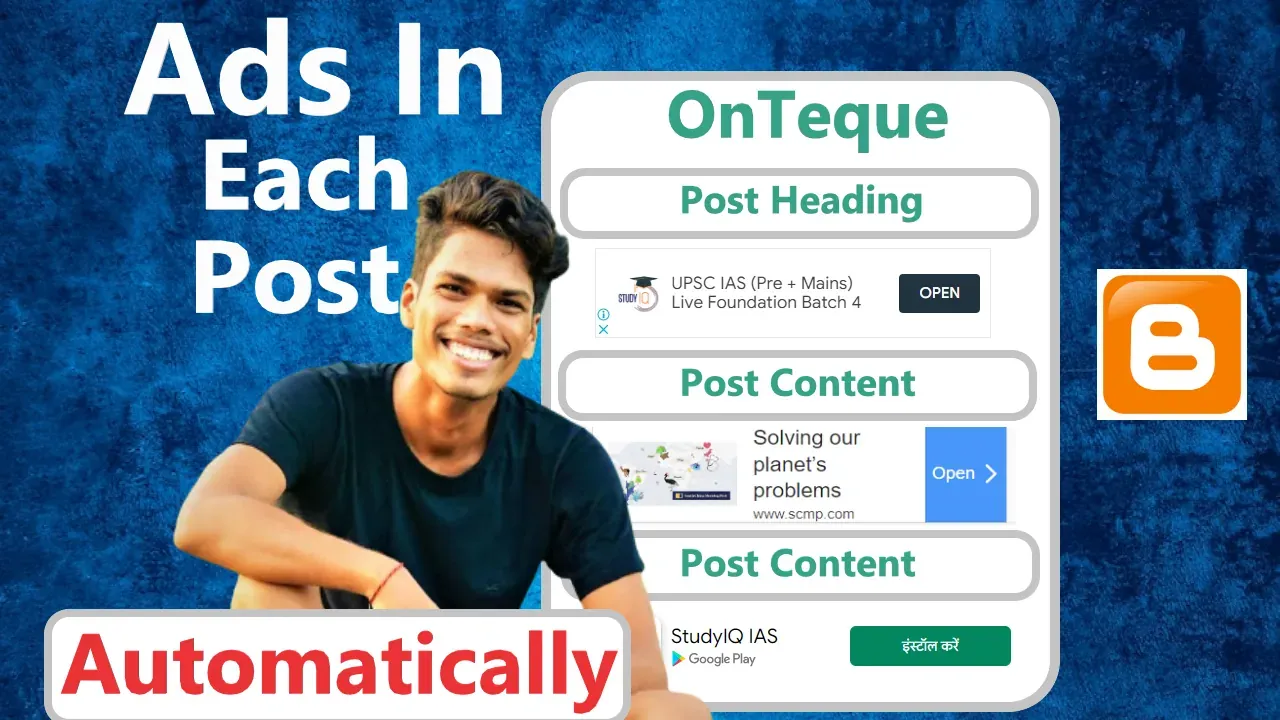 How To Place Ads In Every Blogger Post Automatically - Below Post Heading, Middle And Footer Of The Post,How do I place AdSense ads in every blog post automatically?, How many ads can I put in my blog?, Can I get AdSense with free Blogspot blog?, Where do you put ads on your blog?, How to place AdSense Ads in Every Blogger Post Automatically?, How can I insert an automatic AdSense code in every post on Blogger?   Related Query:  how to put ads on blogger without AdSense, how to monetize blogger, how to monetize blogger with AdSense, custom ads.txt generator for blogger, blog advertising examples, blogger AdSense earnings.