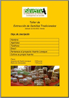 TALLER DE SEMILLAS, INSCRIPCIÓN