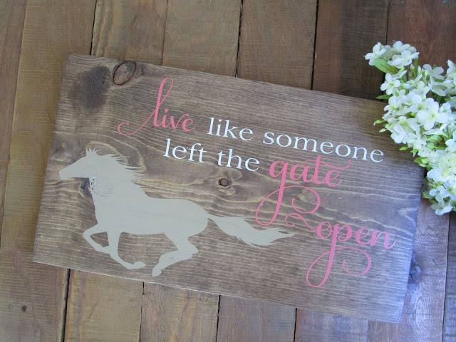 live like someone left the gate open horse silhouette