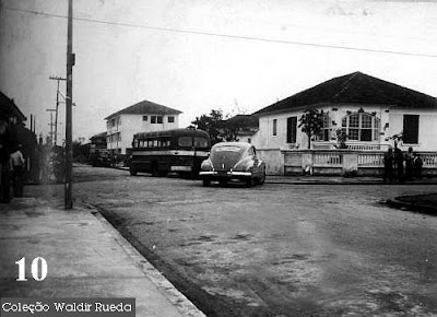 Foto antiga de Santos em 1956 - arquivo Policia Civil coleção de Waldir Rueda