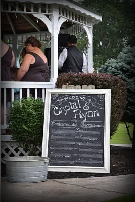 Wedding Program Chalkboard by Handcrafted Occasions