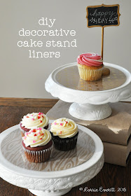 diy decorative cake stand liners | Lorrie Everitt Studio