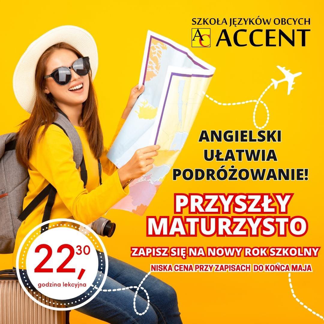 Promocje w szkole językowej Accent - plakat nr 3.