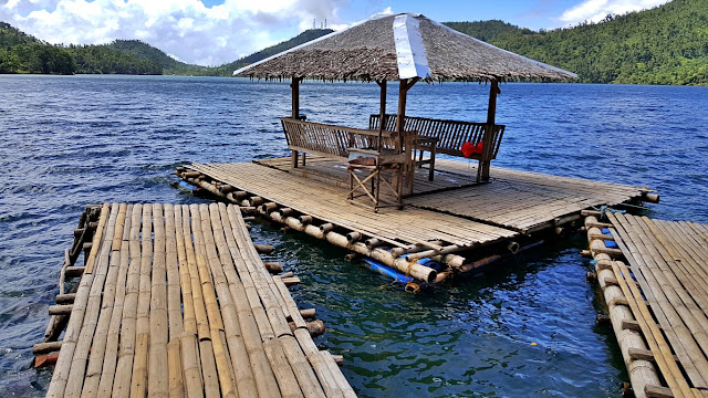 a floating cottage (raft) at Lake Danao, Ormoc