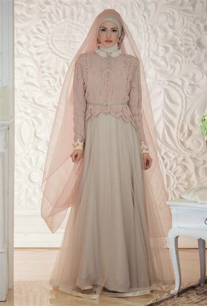 Contoh Baju  Gaun  Pengantin Muslim  Islami Syar i Terbaru 