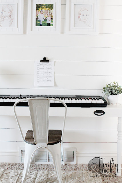 DIY piano stand. Built in piano stand tutorial. How to make a piano stand. DIY built in work station. DIY built in desk. DIY console table. Long hallway ideas. DIY storage desk tutorial.