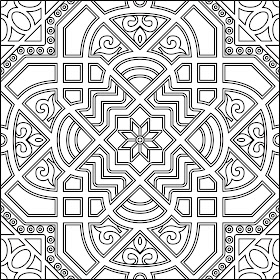 black and white islamic art design