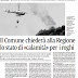 La Sicilia : Risarcimento per i roghi a Nicosia (EN)