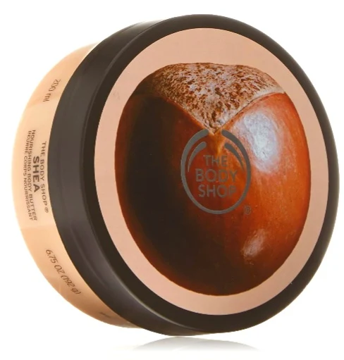 Jar of Body Shop Shea butter