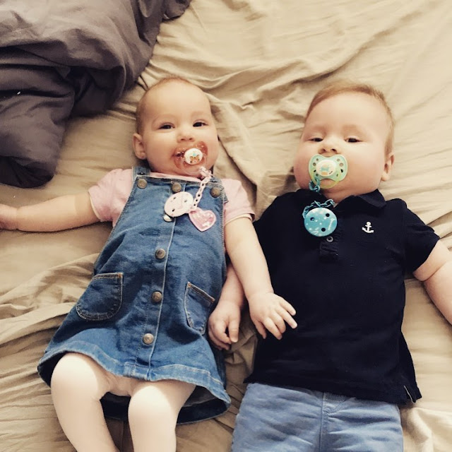 cute baby twins boy and girl