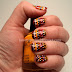 Neon Tribal Print Nail Art