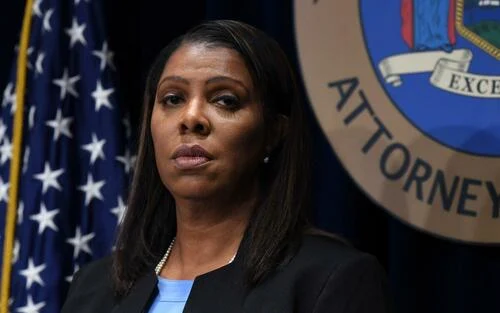 New York State Attorney General Letitia James holds a press conference at the Office of the Attorney General in New York on March 28, 2019.