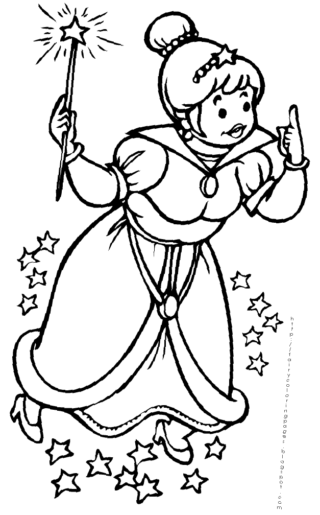fairy coloring pages fairy godmother coloring