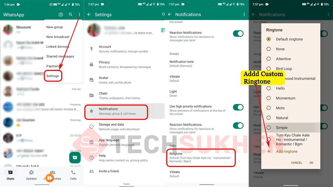 How To Change WhatsApp Ringtone For One Person