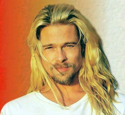 brad pitt hair. Brad Pitt long blonde