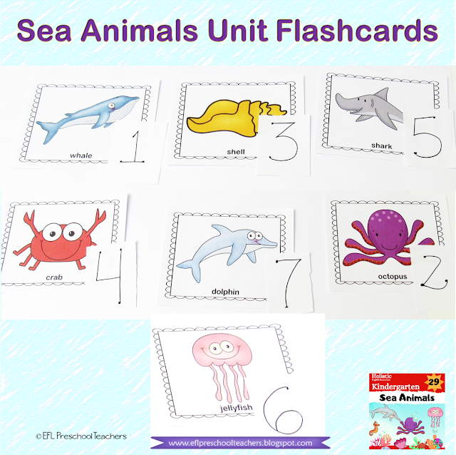 sea number game flashcard