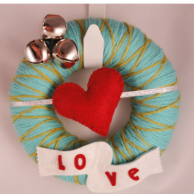 romantic wreath for st. valentine's day