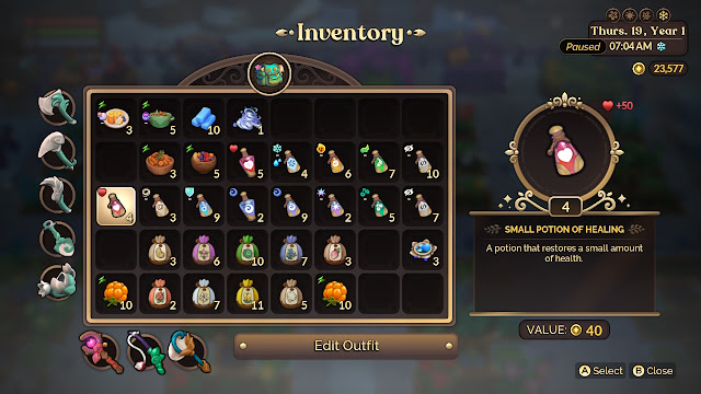 Fae Farm Inventory - Backpack