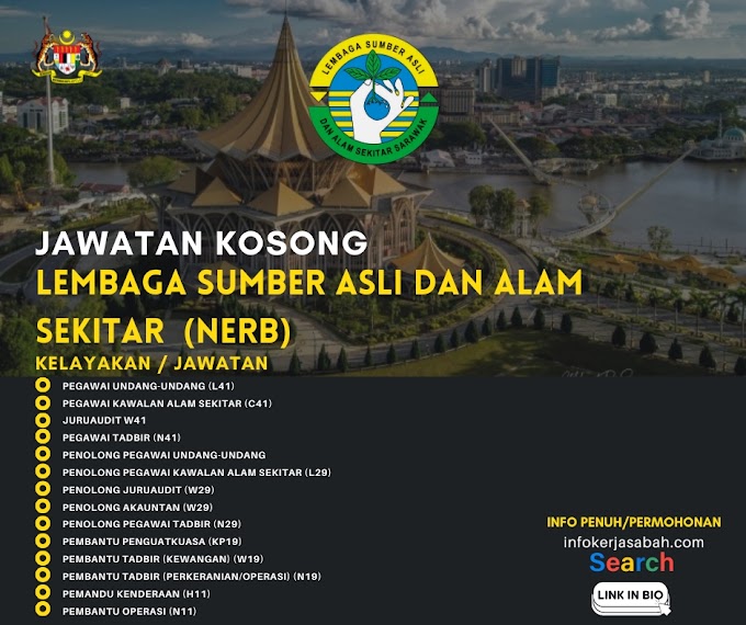 Iklan jawatan kosong Lembaga Sumber Asli dan Alam Sekitar (NREB) Tahun 2024