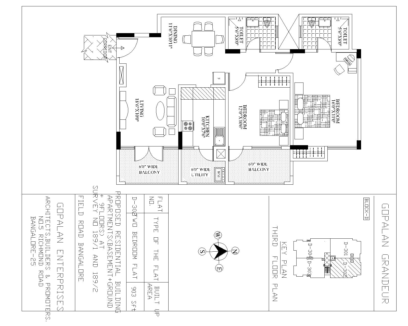 Apartment Floor Plan Cad Block