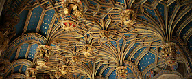 Ceiling of Hampton Court Palace - installed for Henry VIII
