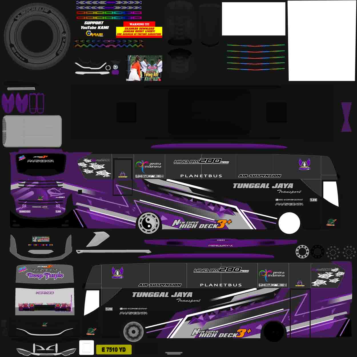 download livery bus deep purple