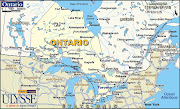 Nous avons pris la route vers la province de l'Ontario (au sud de la . (carte ontario)