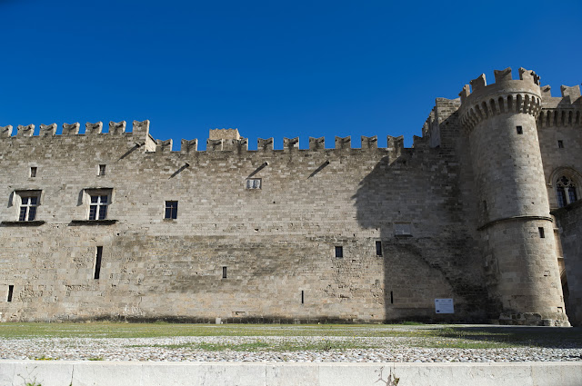 Old Castle in the old medieval city of Rhodes, Greece.