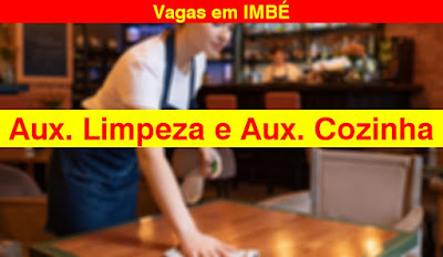 Restaurante abre vagas para Auxiliar de Limpeza e Auxiliar de Cozinha em Imbé