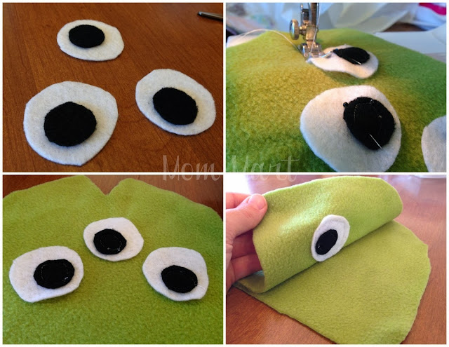 How to make a little green alien fleece baby hat #DIY #Halloween #ToyStory #HomemadeCostume #Tutorial