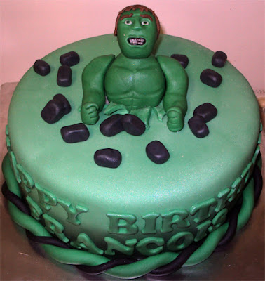 Batman Birthday Cake on Delana S Cakes  Incredible Hulk Cake