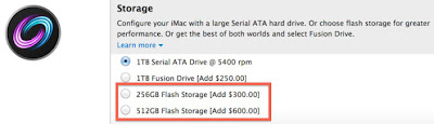 iMac: Apple aggiunge nuove opzioni per l'SSD da 256GB e 512 GB