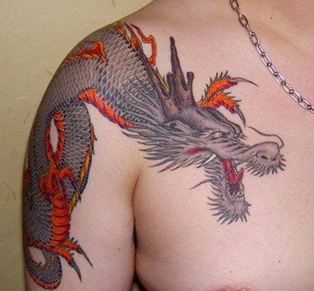 20 Most Amazing Dragon Tattoos for Men and Women on shoulder 